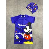 Erkek Çocuk Mickey Mause Baskılı Mayo Bone Takım - 3 - 4 Yaş - 05L-Lacivert