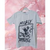 Erkek Çocuk Mickey Mouse Baskılı Beyaz Tişört