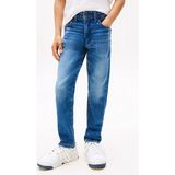 Erkek Çocuk Modern Düz Kesim Eskitme Görünümlü Jean Pantolon - Mavi - 10 Yaş