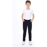 Erkek Çocuk Okul Pantolonu Kaşkorseli Beli Lastikli 8431-8331 - Siyah - 11 Yaş