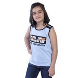 Erkek Çocuk Omuz Kısmı Online Baskılı Atlet - 5 Yaş - Mavi