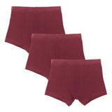 Erkek Çocuk Organik Pamuklu Boxer – GOTS Sertifikalı (3, Bordo, 152)