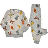 Erkek Çocuk Pamuklu Pijama Takımı - Gri - 5 Yaş