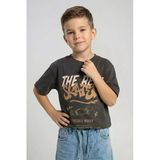 Erkek Çocuk Paten Baskılı Tshirt Füme 4-9 Yaş