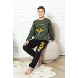 Erkek Çocuk Pijama Takımı %100 Pamuk İnterlok Kumaş 12447