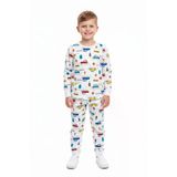 Erkek Çocuk Pijama Takımı Araba Desen Mevsimlik Pamuklu