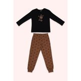 Erkek Çocuk Pizza Baskılı Siyah Pijama Takımı 6 Yaş (116 cm)