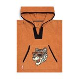 Erkek Çocuk Plaj Havlusu Havlu Panço Kapüşonlu Kaplan Aplikeli Standart - 001-Beyaz - Option-1