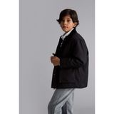 Erkek Çocuk Polo Yaka Çıtçıt Kapamalı Mont