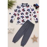Erkek Çocuk Premium Penye Canavar Araba Desenli Uzun Kollu Pijama Takımı 2-11 Yaş - Füme