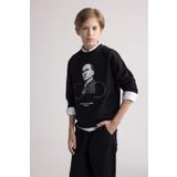 Erkek Çocuk Regular Fit Bisiklet Yaka Atatürk Baskılı Sweatshirt