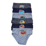 Erkek Çocuk Renkli Desenli Slip Külot Pamuklu 6lı Paket, Karışık, 9-10 Yaş, 8697989317018