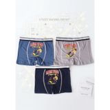 Erkek Çocuk Renkli Pamuklu Boxer 3 ' Lü Paket