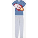 Erkek Çocuk Rocket Çok Renkli Pijama Takımı - 7 - 8 Yaş