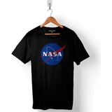 Erkek Çocuk Siyah Nasa Uzay Ajansı Cosmos Logo Tişört - XL