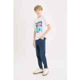 Erkek Çocuk Slim Fit Dar Kesim Düz Paça Jean Pantolon
