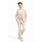 Erkek Çocuk Slim Fit Premium Damatlık Smokin Takım Elbise Ak4000, BEJ, 12 YAŞ