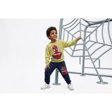 Erkek Çocuk Takım – %100 Pamuk İki İplik Kumaş – Sarı Sweatshirt, Gri/Bordo/Lacivert Pantolon Renk