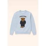 Erkek Çocuk Teddy Desenli Sweatshirt Pijama Üstü Mavi