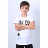 ERKEK ÇOCUK TİŞÖRT STAY COOL BASKILI BİSİKLET YAKA F18 BEYAZ 10 Yaş