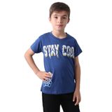 ERKEK ÇOCUK TİŞÖRT STAY COOL BASKILI BİSİKLET YAKA F18 LACİVERT 10 Yaş