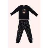 Erkek Çocuk Uzay Baskılı Siyah Pijama Takımı 3 Yaş (98 cm)