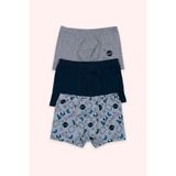 Erkek Çocuk Uzay Desenli 3'lü Boxer Seti 2-3 Yaş