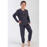Erkek Çocuk Uzun Kol Füme Pijama Takım C6T0N0O304 - 9 - 10 Yaş
