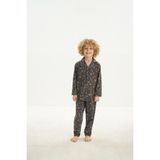 Erkek Çocuk Uzun Kol Önden Düğmeli Füme Pijama Takım C5T1N7O8 - 5 - 6 Yaş