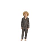 Erkek Çocuk Uzun Kol Önden Düğmeli Füme Pijama Takım C5T1N7O8 FÜME 116/5-6 YAŞ