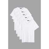 Erkek Çok Renkli T- Shirt Regular Fit Rahat Kesim V Yaka 5'li Basic Tişört Paketi - 001-Renkli
