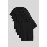 Erkek Çok Renkli T- Shirt Regular Fit Rahat Kesim V Yaka 5'li Basic Tişört Paketi - Çoklu - XL