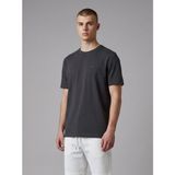 Erkek Coonless Rayon Kumaş Sıfır Yaka Siyah Tshirt