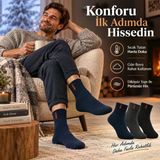 Erkek Çorap 6'Lı Dikişsiz Havlu | Orta Konç, Sıcak Tutan, Yumuşak Ve Dayanıklı