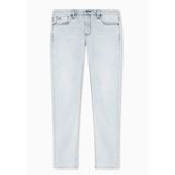 Erkek Dar Kalıp Mikro Desenli Düşük Bel Denim Mavi Jeans EM000668 AF24871-MB003