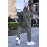 Erkek Dar Kesim Duble Paça Esnek Jogger Pantolon - Çağla Yeşili