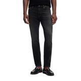 Erkek Dar Kesim Düz Paça Esnek Pamuklu Denim Siyah Jeans 50564384-009