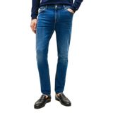 Erkek Dar Kesim Düz Paçalı Esnek Pamuklu Denim Mavi Jeans MW0MW43142-1BU