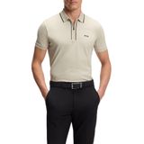 Erkek Dar Kesim Nem Emici Esnek Pamuklu Kısa Kollu Bej Polo Yaka T-Shirt 50555698-272