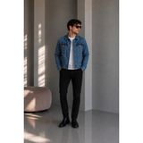 Erkek Denım Mavi Kot Ceket - 01-Mavi
