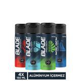 Erkek Deodorant 150 Ml 4'lü Set (Self,Green,Marine,Cool) Leke Bırakmaz