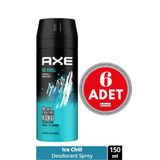 Erkek Deodorant Sprey Ice Chill 150 Ml 6 Adet