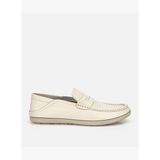 Erkek Deri Ekru Comfort Günlük Loafer Ayakkabı 02AYH319700A310