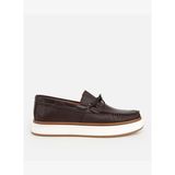 Erkek Deri Kahverengi Bağcık Detaylı Günlük Loafer 02AYH319390A480