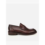 Erkek Deri Kahverengi Klasik Loafer Ayakkabı 02AYH313800A480