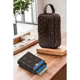 Erkek Deri Mekanizmalı Cüzdan ve Portföy Clutch Traş Kozmetik Bakım ve Günlük El Çantası (14X24CM) NEW171 - Kahve - Taba - 14 x 24 cm - Kahve - Bakır