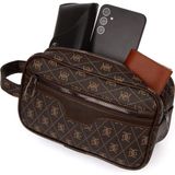 Erkek Deri Portföy Clutch Traş Kozmetik Bakım ve Günlük El Çantası (14X24CM) NEW171 - Kahve - Taba - 14 x 24 cm