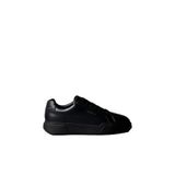 Erkek Deri Rahat Taban Yuvarlak Burun Calvin Yazı Detay Siyah Sneaker HM0HM02070-0GJ