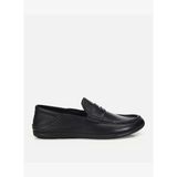 Erkek Deri Siyah Comfort Günlük Loafer Ayakkabı 02AYH319700A100