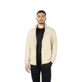 Erkek Dik Yaka Regular Fit Çıkarılabilir Kapüşonlu Fermuar Kapamalı Esnek Kumaş Uzun Kollu Bej Ceket 50528439-275
